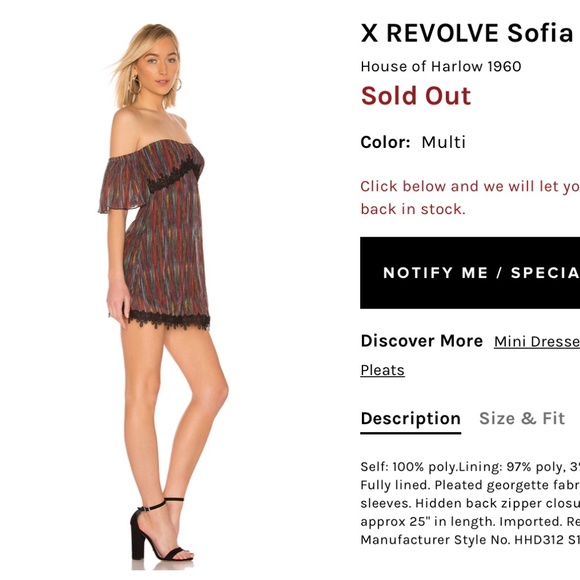 Revolve Sofia Minidress - Picture 4 of 4